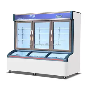 Congelador de platos de refrigeración comercial de pantalla de alta calidad para refrigerar Foo, vitrina de mantenimiento fresco, refrigerador de venta
