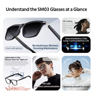 Gafas Inteligentes SM03 con IA, Gran Venta 2025, Nueva Moda Óptica, Anti Luz Azul, Traducción en Tiempo Real, GPS, Resistentes al Agua IP68 para Exteriores - Product Image 3