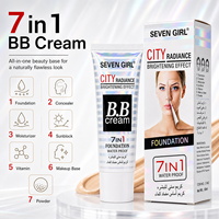 SEVEN GIRL OEM Crème BB imperméable 7 en 1 50 ml, fond de teint éclaircissant longue durée SPF45, hydratant, correcteur, base de maquillage