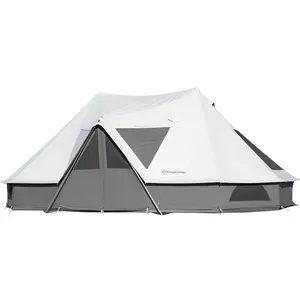 Khan Palace Glamping tenda da campeggio all'aperto con 2 camere 1 soggiorno impermeabile extra large space 12 persone tenda familiare