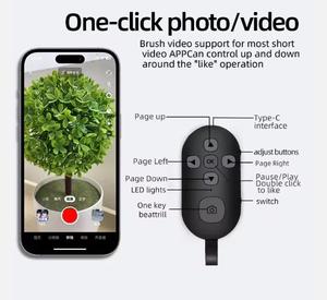 Control Remoto <span class=keywords><strong>para</strong></span> Celular Inteligente con 7 Botones <span class=keywords><strong>para</strong></span> Grabación de <span class=keywords><strong>Videos</strong></span> Cortos, Control de Páginas de Libros Electrónicos, Wi-Fi y Temporizador - Product Image 5