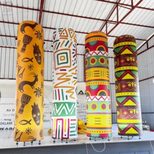 Tótem Inflable Gigante de 3m con Logotipo Personalizado, Pilar Publicitario Inflable con Iluminación LED para Circo, Carnaval, Decoración de Eventos, Fiestas, Promoción - Product Image 2
