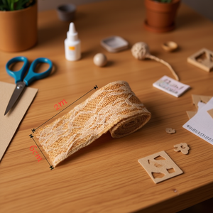 Nastro di lino ILAN 6 cm x 2 m per artigianato e decorazioni - Product Image 3