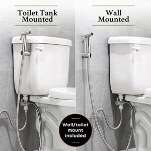 Keran Bidet Air Dingin Stainless Steel Desain Modern Murah, <span class=keywords><strong>Shower</strong></span> dengan Tekanan Air yang Dapat Disesuaikan, Nozzle Pembersih Otomatis, Pemasangan di Dinding - Product Image 4