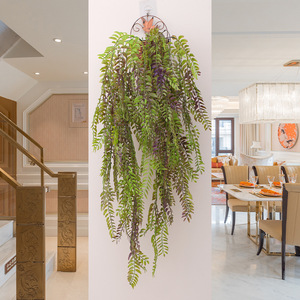 Mur végétal artificiel en lierre, 100cm-200cm, plante verte en plastique pour la décoration du salon - Product Image 3