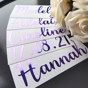 Calcomanías de vinilo personalizadas Pegatinas de nombre de vidrio Pegatinas DE BODA Calcomanía personalizada Caja de regalo Calcomanía de nombre - Product Image 5