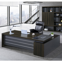 Bureau de direction moderne Bureau d'ordinateur Design de chef de la direction Bureau convertible et extensible en forme de L
