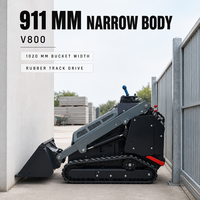 Chargeuse compacte sur chenilles V800, châssis étroit 911 mm, chenilles en caoutchouc, moteur diesel EPA EURO 5, force de rupture 4,5 KN