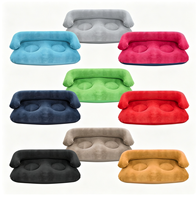 Canapé gonflable rembourré épais en PVC, chaise longue portable avec accoudoirs pour l'extérieur et la chambre
