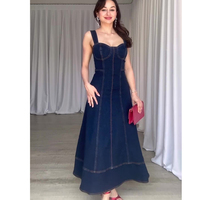 Fabricant de Robes de Soirée en Jean Longues Personnalisées pour Femmes, Robe Maxi en Jean Formelle sur Mesure