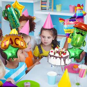 6 pièces mexicain Fiesta Cinco <span class=keywords><strong>De</strong></span> Mayo hélium feuille aluminium ballons mexique Taco Cactus Pinata ballon décorations <span class=keywords><strong>de</strong></span> fête d'anniversaire - Product Image 4