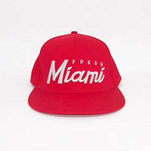 Gorra de Béisbol Roja de <span class=keywords><strong>Miami</strong></span> con Bordado, Ajustable, de Visera Plana, para Hombre y Mujer - Product Image 1