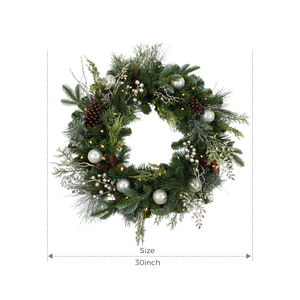 Good Quality Customized Eco-Friendly Luxury Pvc <b>Christmas</b> Decorations <b>Wreath</b> for <b>Front</b> <b>Door</b> - Product Image 2
