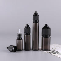 Nueva Botella de Plástico Transparente Negra V3 con Rosca Corta y Removible, a Prueba de Niños y Manipulaciones, de 10ml, 15ml, 30ml, 50ml, 60ml, 100ml y 120ml