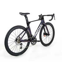 Bicicleta de Carretera Unisex para Adultos, Precio de Fábrica OEM, Cuadro de Fibra de Carbono Aero, Cableado Interno, 46CM, Color Completo, 0.0g, Manual