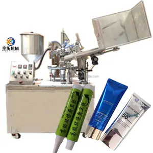 Toothpaste Cream Pedal Sealer Electric Heating And Wide Width Calippo Filling Sealing Cosmetic White Tube Closing Machine