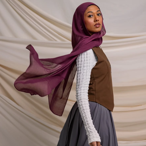 控えめなムスリム向けプレーンモダールヒジャブ、高品質モダールスカーフヒジャブ、カスタムカラー、ショール、無地織りヒジャブ - Product Image 1