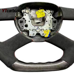 YTcarbon pour Passat B5.5 3BG <span class=keywords><strong>W8</strong></span> Golf 4 <span class=keywords><strong>Bora</strong></span> T5 Jetta pièces automobiles accessoires intérieurs de voiture personnalisé imiter le volant en acajou - Product Image 4