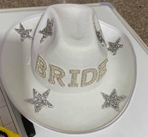 Cappelli da Sposa Bianchi, Cappelli da Capitano e da Cowboy, Velo da Donna per Matrimonio, Addio al Nubilato, Decorazioni per Feste, Fornitore di Articoli per Decorazione - Product Image 3
