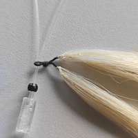 Nouveau Invention100 % Vierge Cheveux Vendeur Blond Couleur Crochet Invisible Double Ligne 9D Jumeaux Plume Extensions de Cheveux avec Micro Perle