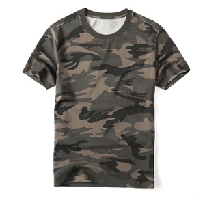 Camiseta de Manga Corta para Hombre, Estilo Nuevo, 100% Algodón, Corte Holgado, Camuflaje, Verano, Acabado Lavado, Transpirable, Absorbe la Humedad - Product Image 4