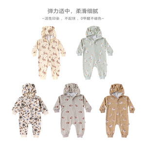 Autunno/inverno tuta <span class=keywords><strong>con</strong></span> cerniera neonato <span class=keywords><strong>con</strong></span> cappuccio felpa a maglia carina <span class=keywords><strong>con</strong></span> motivo animale per ragazzi e ragazze stile europa - Product Image 4