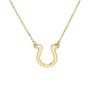 Collana da donna per equitazione con ferro di cavallo portafortuna a forma di U, placcata oro 18k, stile minimalista, trendy, <span class=keywords><strong>Essenza</strong></span> - Product Image 2