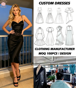 Jupe midi élégante noire en satin et dentelle pour femme - Jupe moulante taille haute avec ourlet évasé - Product Image 1