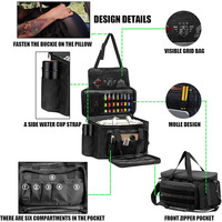 Sac de patrouille tactique personnalisé OEM, grande capacité, organisateur de siège de voiture avec plusieurs poches, bandoulière amovible pour le bureau et l'extérieur