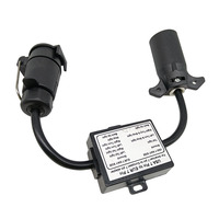 Convertisseur de lumière pour remorque, adaptateur de prise de lame à 7 voies, connecteur rond à 7 broches, USA vers EU, véhicule américain