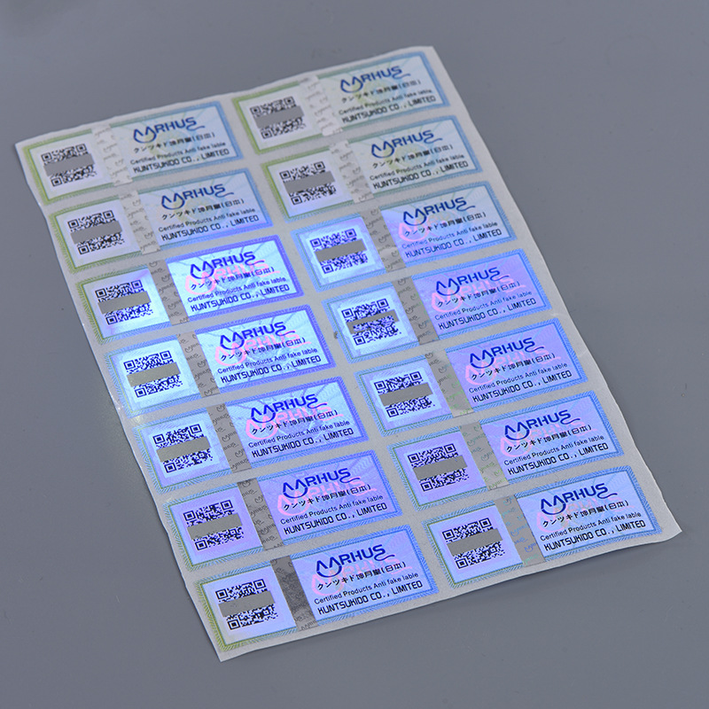 Serienummer Veiligheidslabel Stickers Met Hologram Voor Producten Tegen Namaak Voor Het Verpakken Van Etiket