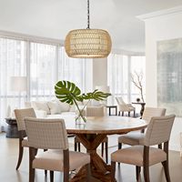 Lampe suspendue en corde tressée à la main, style bohème, lustre rustique pour salle à manger, salon, îlot de cuisine