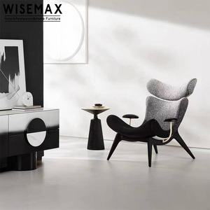 MUEBLES WISEMAX, Muebles de Sala de Estar Minimalistas Nórdicos, Silla de Salón con Respaldo en Colores Degradados, Silla de Diseño Irregular - Product Image 1