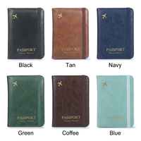 Portefeuille de voyage anti-perte en cuir PU pour femmes et hommes avec emplacement pour AirTags, blocage RFID, porte-passeport