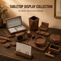 Support multifonctionnel en bois massif poli de haute qualité pour décor de ferme, base de trophée, support pour photos et cartes à collectionner, porte-menu