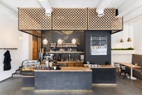 Comptoir de bar à café commercial personnalisé, design de comptoir de bar pour restaurant, café, boutique