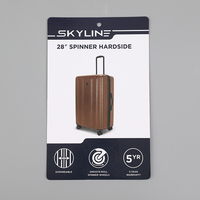Emballage de carte en papier personnalisé impression avion trou couleur tête pliante ornement épaississement étiquette taille joint plastique dos carte