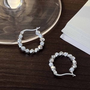 Pendientes de Aro Geométricos de Plata de Ley 925 Yinruitai para Mujer, Uso Diario, Modelo ES754 - Product Image 3