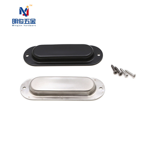 Gagang Pintu Geser Tersembunyi Modern dari Baja Anti Karat dengan Finishing Brushed, Model Oval, untuk Dapur, Kamar Tidur, Villa, dan Laci - Product Image 2