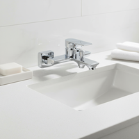 Ensemble de robinet de douche à effet pluie à poignée unique en laiton chromé poli de haute qualité XC avec commande thermostatique