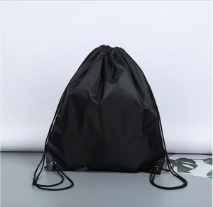 Custom Logo 210T Foldable Portable Eco-Friendly <b>Drawstring</b> <b>Backpack</b> Bag Simple Sport Shopping Storage Bag Promotional Value - Product Image 6