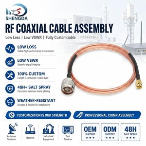 Câble coaxial personnalisé RG316 Type N mâle vers SMA mâle câble adaptateur connecteur d'extension d'antenne <span class=keywords><strong>Wifi</strong></span> coaxial assemblage de câble RF cavalier - Product Image 1