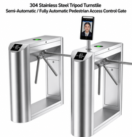 Portique de contrôle d'accès en acier inoxydable avec lecteur de cartes RFID pour l'entrée des employés d'usine et le système de passage de bâtiment