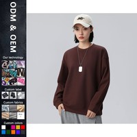 Fabricants de vêtements personnalisés printemps et automne nouveaux styles mode grande taille unisexe 380 grammes sweat à manches longues col rond
