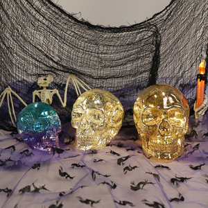 Décorations d'intérieur Citrouille Squelette <span class=keywords><strong>Maison</strong></span> Toussaint Décoration de la <span class=keywords><strong>Maison</strong></span> Jour des Morts Verre Artisanat Halloween Tête Crâne Éclairage - Product Image 1