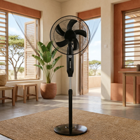 Ventilateur Solaire Rechargeable CC 12 V 16 et 18 Pouces avec Panneau Solaire, Charge USB et Lumière LED, Fabrication Chinoise