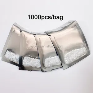 Venta al por mayor 5A CZ 1,0 ~ 3,0mm 1000 unids/bolsa diamante sintético blanco zirconia cúbica forma redonda piedras de zirconia cúbica sueltas