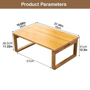 Tre thấp bảng cho ngồi trên sàn nhà, bằng gỗ Tatami bảng, xách tay hình chữ nhật có thể gập lại Bàn cà phê - Product Image 2