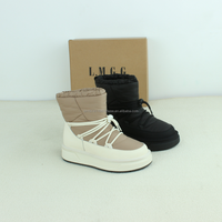 Bottes de neige chaudes en cuir véritable imperméable de haute qualité L.M.G.G H13 avec semelle extérieure respirante en TPR et doublure en fourrure marron
