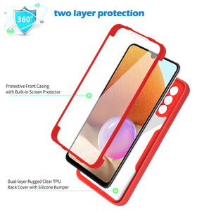 Funda Protectora para <span class=keywords><strong>Galaxy</strong></span> <span class=keywords><strong>A32</strong></span> 4G, Cobertura Total 360, Color en Contraste, Protector de Pantalla Integrado, Suave y Resistente a Golpes, para <span class=keywords><strong>Samsung</strong></span> <span class=keywords><strong>Galaxy</strong></span> A52 A72 A22 - Product Image 3